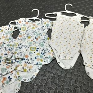 Two sets of twin outfits